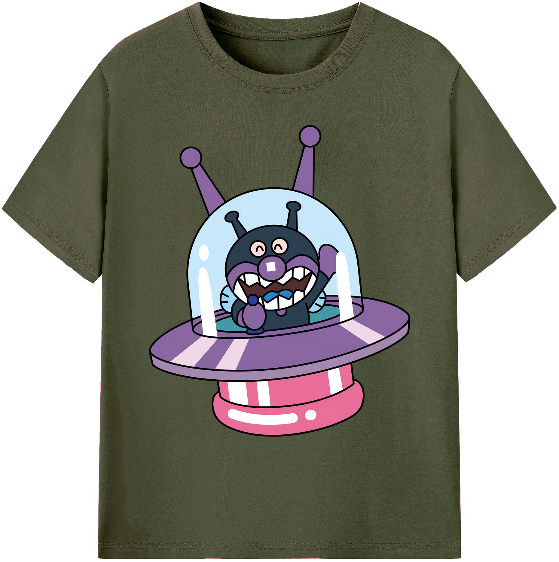 （画像用） アンパンマン Anpanman 綿100％ メンズ半袖Tシャツ｜肌触りやわらか＆通気性